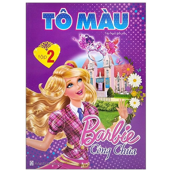 Tranh tô màu công chúa Barbie cho bé gái đẹp nhất